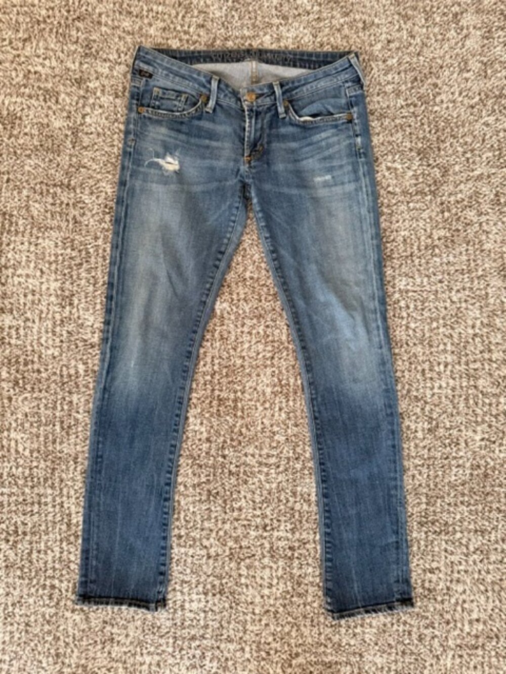 Citizens of Humanity Racer Low-Rise Skinny Jeans-Size 28